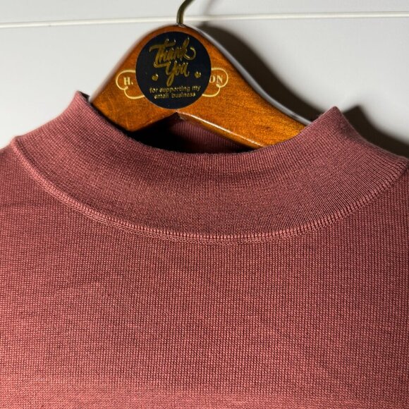 St. Croix Knits Classic Mock Neck Sweater Pullover Lightweight Medium - Picture 6 of 7